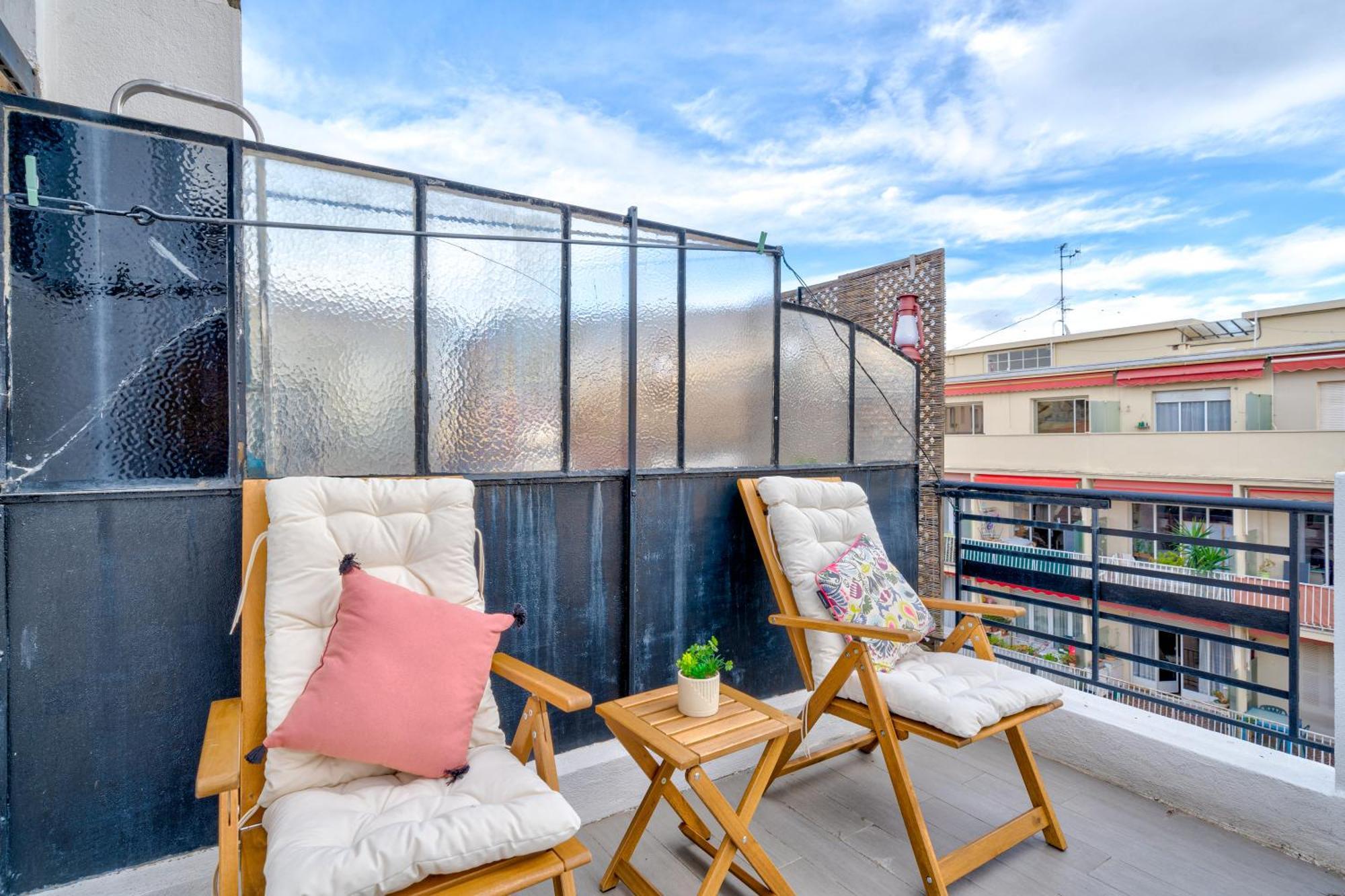 Top Floor Terrace - Dernier Etage Terrasse Cosy Nicea Zewnętrze zdjęcie